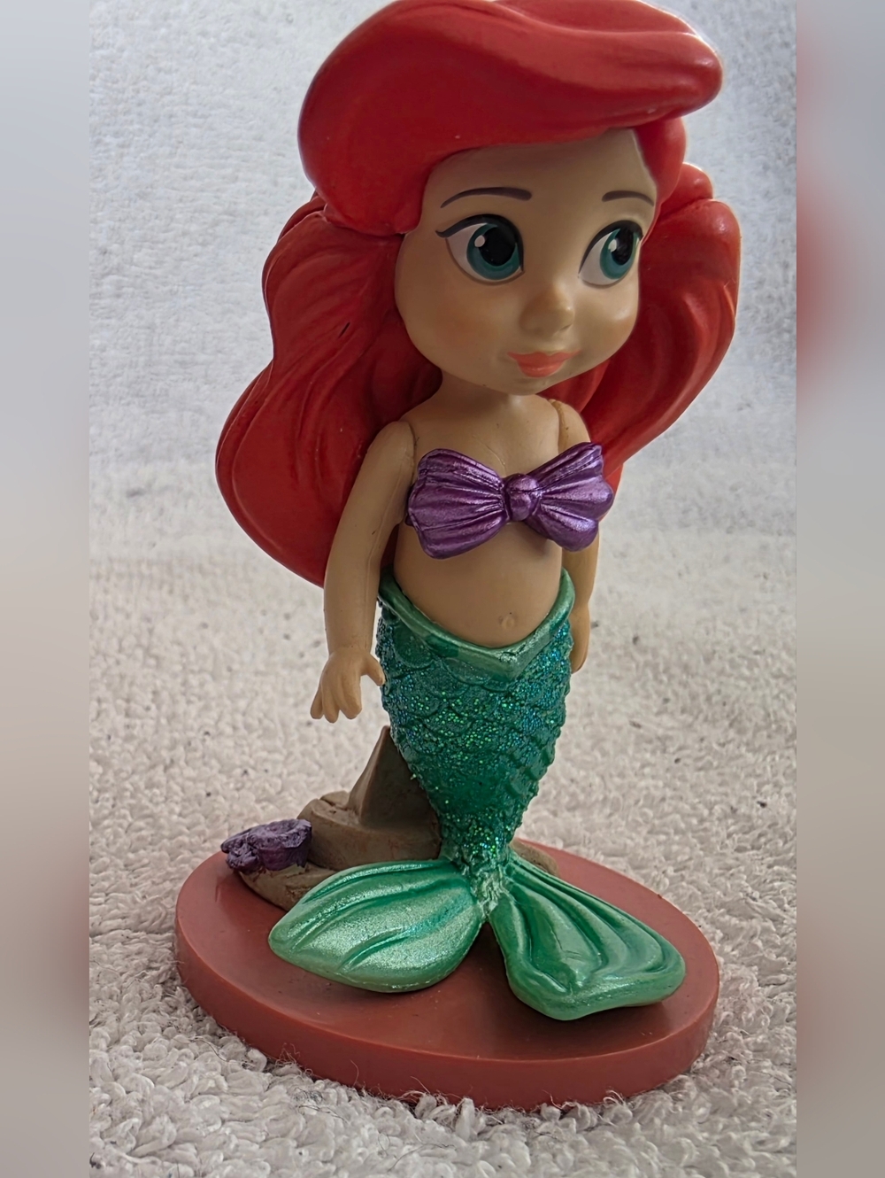 Disney Ariel Doll with Red Hair, Green Tail & Purple Top